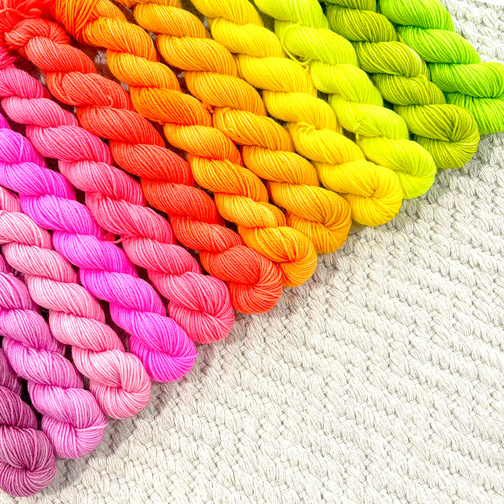 Neon Sunshine Gradient Mini Skein Set