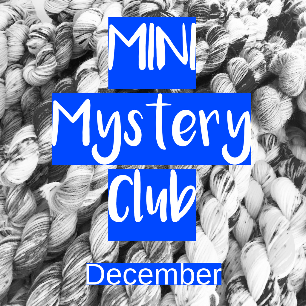 Mystery mini skein club for knitters and crochet. Great for scrappy projects!