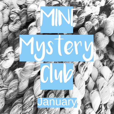 Mystery mini skein club for knitters and crochet. Great for scrappy projects!