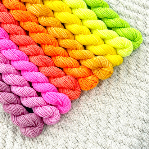 Neon Sunshine Gradient Mini Skein Set