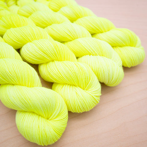 neon yellow yarn