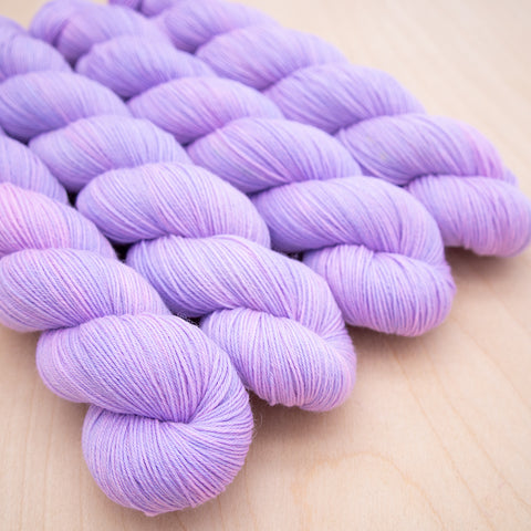 neon lavender hand dyed yarn